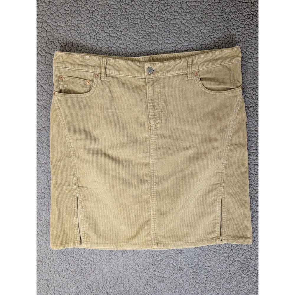 American Eagle Outfitters Brown Corduroy Pockets Fall Mini Skirt Size 12